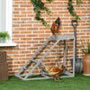 Wooden Chicken Toys for Coop with Swing, Chicken Activity Center with Multiple Roosting Perches or Ladder, Platform for Resting