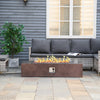 56 Inch Propane Fire Pit Table, 50,000BTU Gas Firepit with Protective Cover, Lava Rocks, CSA Certification for Outdoor, Patio, Poolside