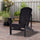 Oversized Adirondack Chair, Outdoor Fire Pit and Porch Seating, Classic Log Lounge for Patio, Backyard, Garden, Lawn, Deck, Black