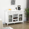 Glass Door Kitchen Sideboard, Buffet Cabinet with 6-Bottle Wine Rack and Stemware Racks, Coffee Bar Cabinet for Living Room, Dining Room