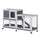 Wooden Rabbit Hutch Bunny Hutch Elevated Pet House with No Leak Tray Lockable Door Openable Top for Indoor 57.75" x 18" x 32.5" Grey