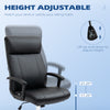 PU Leather Office Chair Desk Chair with 360 Degree Swivel Wheels Adjustable Height Tilt Function Black