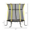 5.2' Kids Small Trampoline with Enclosure, Springfree Toddler Trampoline with Net, for Single Jumper, Indoor Play Equipment for Ages 3-10