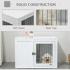 Furniture Style Indoor Dog Crate, End Table Pet Cage Kennel with Double Doors, and Locks, for Small and Medium Dogs, White