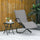 Garden Rocking Sun Lounger Outdoor Zero-gravity Folding Reclining Rocker Lounge Chair for Sunbathing, Brown