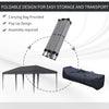 10' x 19' Extra Large Pop Up Canopy, Outdoor Party Tent with Folding Steel Frame, Carrying Bag for Catering, Events, Backyard BBQ, Black