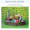 Children's Sandpit Playset for Backyard, Chocolate Brown