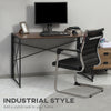 Folding Computer Writing Desk with Metal Frame for Home Office , 47.25"x23.5"x29.5", Brown