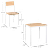 3-Piece Wooden Square Dining Table Set with 1 Table and 2 Chairs and Sturdy Metal Frame for Small Space, Oak