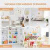 6-Cubby Kids Bookcase, Reading Nook Organizer with Seat Cushion, Toddler Storage Cabinet Shelf for Playroom Bedroom Natual, 40.5" x 12" x 23.5"