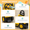 Kids Excavator Ride-on Pulling Cart with Sound Effects, Kids Digger Sit n Scoot Ride-on Toy for Toddler or Preschool Age with Under-Seat Storage, Treaded Wheels