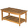 2-Shelf Acacia Wood Table Outdoor Multifunctional Buffet Bar Storage Organizer Natural Finish Teak 35.5"x17.75"x17"