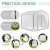 7' x 7' x 6' Portable Walk-in Greenhouse Outdoor Garden Canopy Hot House, Instant Pop-up Setup Zipper Door for Growing Flowers, Herbs, White