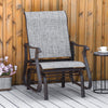 Outdoor Swing Glider Chair, Patio Mesh Rocking Chair with Steel Frame for Backyard, Garden and Porch, Grey