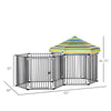Dog Playpen with Door & Removable Cover for Small & Most Medium Sized Dogs Indoor & Outdoor Use, 47" H