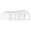 13' x 26' Heavy-duty Outdoor Carport Party Event Tent, Patio Gazebo Canopy Pavilion with 4 Sidewalls, 8 Windows, White