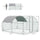 Galvanized Large Metal Chicken Coop Cage Walk-in Enclosure Poultry Hen Run 9.2' x 12.5' x 6.5' House Playpen with Cover for Outdoor, Silver