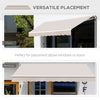 Retractable Awning 8' x 7' Patio Manual Outdoor Patio Sun Shade w/ Crank Handle Deck Window Cover Beige