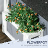 Outdoor Cat House with Flower Pot, 2-Story Feral Cat House with Weather Resistant Roof, Wooden Cat Shelter with Window, Multiple Entrances, Resting Condos