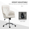 Desk Chair, Home Office Chair with Nailhead Trim, Button Tufted Back Design for Office, Computer Chair, White