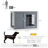 Furniture Style Indoor Dog Crate, End Table Pet Cage Kennel with Double Doors, and Locks, for Small and Medium Dogs, Grey