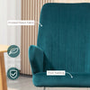 Accent Rocking Chairs, Upholstered Nursery Glider Rocker, Modern Armchair, Wingback Chair for Living Room and Bedroom, Blue