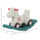 2 in 1 Rocking Horse & Sliding Car for Indoor & Outdoor Use, Grey and Green