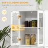 61" Kitchen Pantry Cabinet with Storage, White