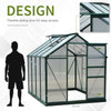 6'x8'x7'H Walk-In Garden Greenhouse Aluminum Frame polycarbonate