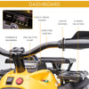 12V Kids Recharging Ride-on Electric ATV Quad w/ Realistic Headlights Wide Wheel, Yellow