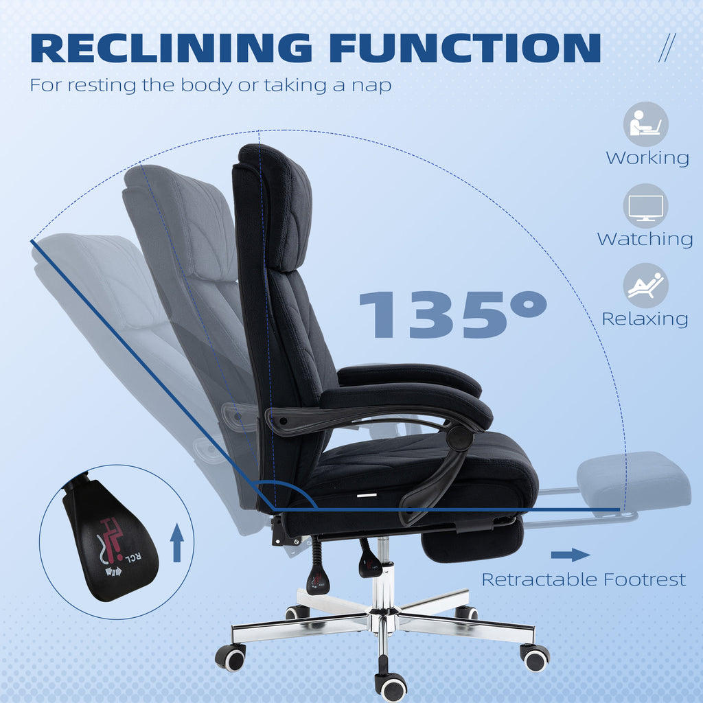 Halifax North America Ergonomic Chair Swivel Chair Executive Adjustable Recliner Desk Chair with Retractable Footrest Headrest | Mathis Home