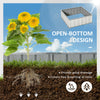 3x3ft Metal Raised Garden Bed, Steel Planter Box, No Bottom w/ A Pairs of Glove for Backyard, Patio to Grow Vegetables, Herbs, White