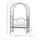 23.25" W x 80" H Metal Garden Arbor Archway for 2 People with Relaxing Bench & Delicate Scrollwork for Weddings & Various Climbing Plant