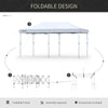 20' x 10' Garden Foldable Pop Up Canopy Tent Gazebo Aluminum Frame with Adjustable Legs & Roller Bag