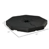 4 PC Patio Umbrella Base, Outdoor Hexagon Stand Cantilever Offset Umbrella Weights with Easy-Fill Spouts, 229 lb. Capacity Water, Black