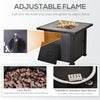 30" 50 000 BTU Outdoor Patio Backyard Gas Fire Pit Table with Beautiful Slate Tabletop & Wicker Design