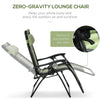 Zero Gravity Lounger Chair, Folding Reclining Patio Chair, with Cup Holder and Headrest, for Events and Camping, Green