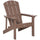 Outdoor HDPE Adirondack Deck Chair,Plastic Lounger with High Back and Wide Seat,Brown