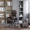 Kneading Massage Office Chair, Reclining Executive Office Chair, PU Leather High Back Computer Chair with Lumbar Cushion, Footrest, Adjustable Height, Dark Brown