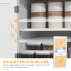 Kitchen Hutch Cabinet with Countertop, Kitchen Pantry Storage Cabinet with Wide Drawer, Buffet Hutch, White
