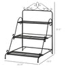 3 Tier Metal Plant Stand, Ladder Display Shelf, Flower Pot Holder, Storage Organizer Rack for Indoor Outdoor Patio Balcony Yard