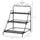 3 Tier Metal Plant Stand, Ladder Display Shelf, Flower Pot Holder, Storage Organizer Rack for Indoor Outdoor Patio Balcony Yard