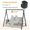 Metal Porch Swing Stand, Heavy Duty Swing Frame, Hanging Chair Stand Only, 660 LBS Weight Capacity, for Backyard, Patio, Lawn, Playground, Black