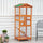 65" Wooden Bird Cages Outdoor Finches Aviary Birdcage with Pull Out Tray 2 Doors, Orange
