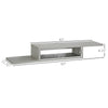 Wall Mounted Media Console, Floating Stand Component Shelf, Entertainment Center Unit, Grey