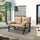 2-Person Outdoor Glider Chair, Patio Double Rocking Loveseat with Steel Frame and Cushions for Backyard, Garden and Porch, Khaki
