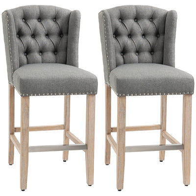 Counter Height Bar Stools Set of 2, Upholstered 26.75