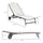 Patio Chaise Lounge Chair Set of 2, 2 Piece Outdoor Recliner with Wheels, 5 Level Adjustable Backrest for Garden, Deck & Poolside, Cream White