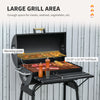 30" Charcoal Barbecue Grill with Wheels Outdoor Barbecue with Adjustable Charcoal Rack, Storage Shelf, Wheel, for Garden Camping Picnic