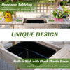 39'' Wooden Garden Potting Bench Work Table with Hidden Storage, Sliding Tabletop, Below Clapboard, Upper Shelf, Natural